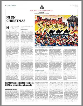 «Ni un Christmas», crónica en Ideal ilustrada por Manuel Ruiz