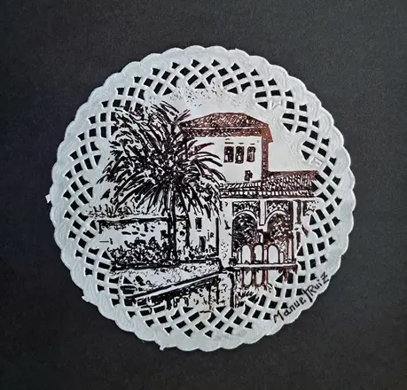 Dibujos sobre blondas de papel
