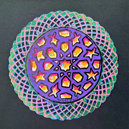 Dibujos sobre blondas de papel