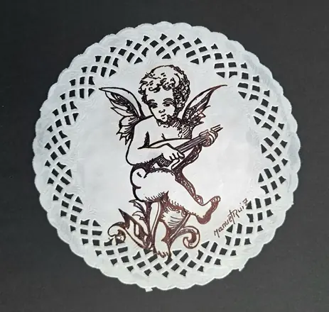 Dibujos sobre blondas de papel