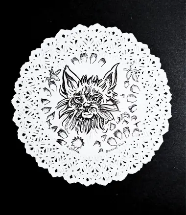 Dibujos sobre blondas de papel