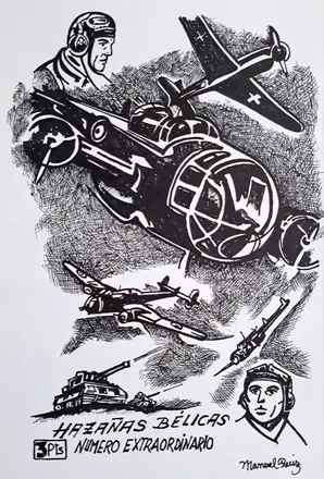 Dibujos infantiles en el colegio de los Maristas de Granada. Años 50-60