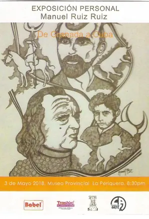 Cartel de la exposición en el Museo Provincial La Periquera. Holguín, 3 de mayo de 2018