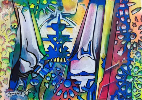 Divertimentos óseos, 2020. Pintura a partir de radiografías