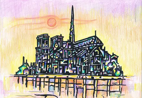 Notre Dame desde el Quai de la Tournelle, 1977