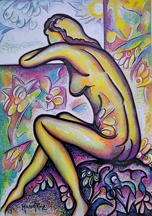 Obra para el cartel de la 2.ª Carrera de la Mujer. Granada, 2011